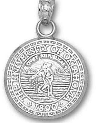 Oklahoma Sooners "Seal" 5/8" Pendant - Sterling Silver Jewelry