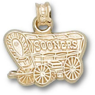 Oklahoma Sooners "Sooners Wagon" Pendant - 10KT Gold Jewelry