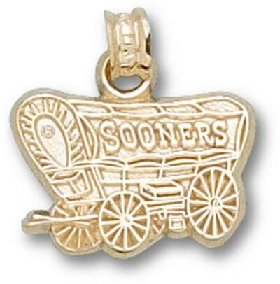 Oklahoma Sooners "Sooners Wagon" Pendant - 10KT Gold Jewelry