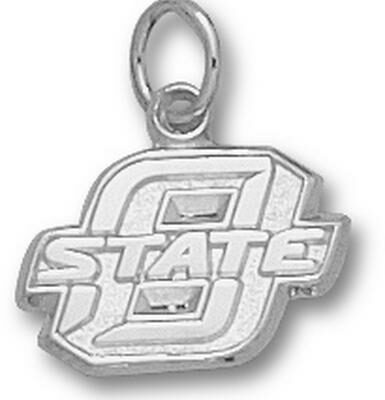 Oklahoma State Cowboys New Block "O State" 3/8" Charm - Sterling Silver Jewelry