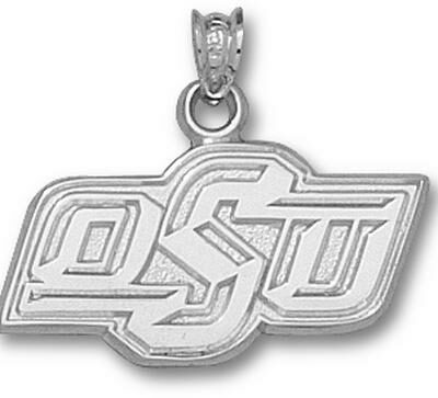 Oklahoma State Cowboys "OSU" 1/2" Pendant - Sterling Silver Jewelry