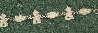 Oklahoma State Cowboys "oSu and Pete" 7.5" Bracelet - 10KT Gold Jewelry