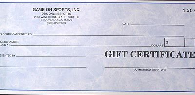 Online Sports Gift Certificate