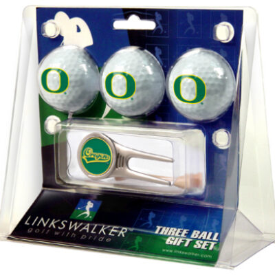 Oregon Ducks 3 Golf Ball Gift Pack with Cap Tool