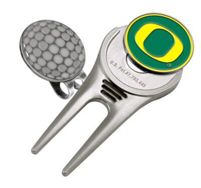 Oregon Ducks Divot Tool Hat Clip with Golf Ball Marker (Set of 2)