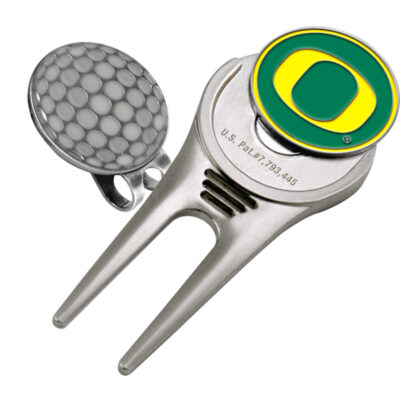 Oregon Ducks Divot Tool Hat Clip with Golf Ball Marker (Set of 2)