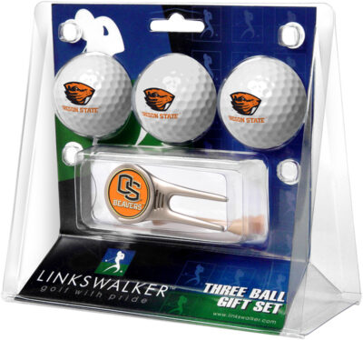 Oregon State Beavers 3 Golf Ball Gift Pack with Cap Tool