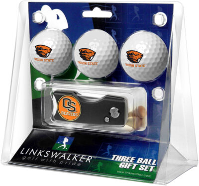 Oregon State Beavers 3 Golf Ball Gift Pack with Spring Action Tool