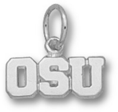 Oregon State Beavers "OSU" 3/16" Charm - Sterling Silver Jewelry