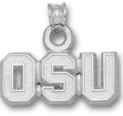 Oregon State Beavers "OSU" Pendant - Sterling Silver Jewelry