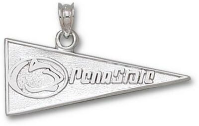 Penn State Nittany Lions "Penn State and Lion Head Pennant" Pendant - Sterling Silver Jewelry