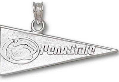 Penn State Nittany Lions "Penn State and Lion Head Pennant" Pendant - Sterling Silver Jewelry