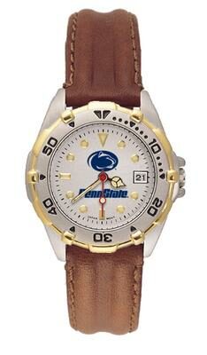 Penn State Nittany Lions "Penn State with Lion Head" All Star Watch with Leather Band - Women's