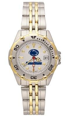 Penn State Nittany Lions "Penn State with Lion Head" All Star Watch with Stainless Steel Band - Women's