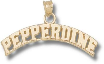 Pepperdine Waves Arched "Pepperdine" Pendant - 10KT Gold Jewelry