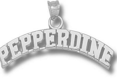 Pepperdine Waves Arched "Pepperdine" Pendant - Sterling Silver Jewelry