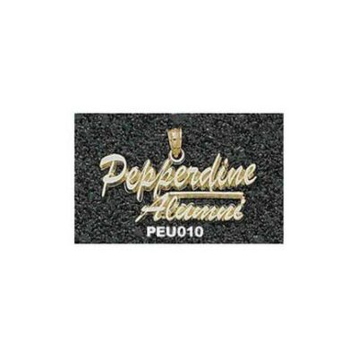 Pepperdine Waves Script "Pepperdine Alumni" Pendant - 10KT Gold Jewelry