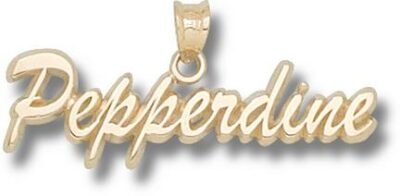 Pepperdine Waves Script "Pepperdine" Pendant - 10KT Gold Jewelry