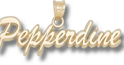 Pepperdine Waves Script "Pepperdine" Pendant - 10KT Gold Jewelry