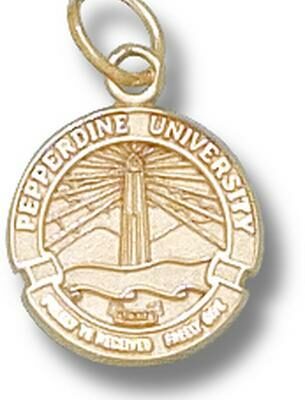 Pepperdine Waves "Seal" 1/2" Charm - 10KT Gold Jewelry