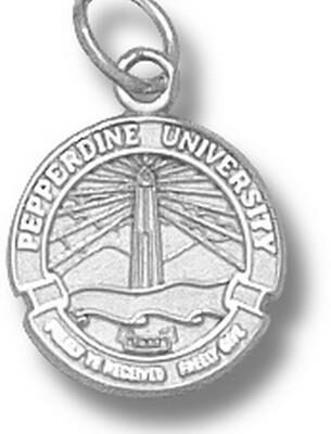 Pepperdine Waves "Seal" 1/2" Charm - Sterling Silver Jewelry