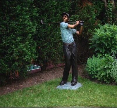 "Perfect Swing (Male Golfer)" Bronze Garden Statue - 62" High