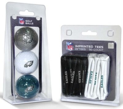 Philadelphia Eagles Golf Tees and Golf Balls Pack (50 Tees / 3 Balls)