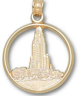 Pittsburgh Panthers "Cathedral Learning" Pendant - 14KT Gold Jewelry