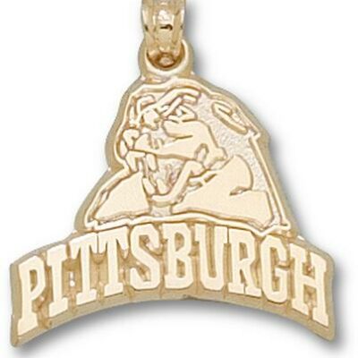 Pittsburgh Panthers "Pittsburgh with Panther Head" Pendant - 10KT Gold Jewelry