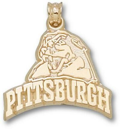 Pittsburgh Panthers "Pittsburgh with Panther Head" Pendant - 10KT Gold Jewelry