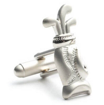 Plated Golf Bag Cuff Links - 1 Pair