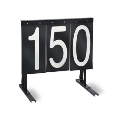 Practice Range Sign (Black with White Numbers)