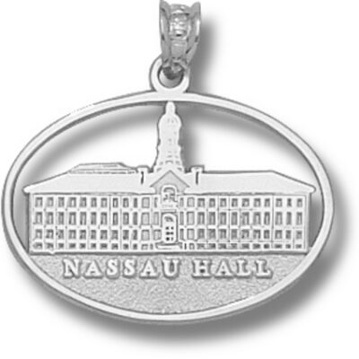 Princeton Tigers Pierced Oval "Nassau Hall" Pendant - Sterling Silver Jewelry