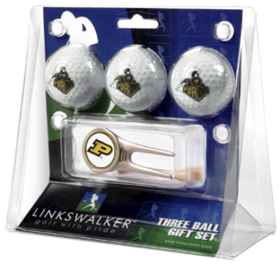 Purdue Boilermakers 3 Golf Ball Gift Pack with Cap Tool