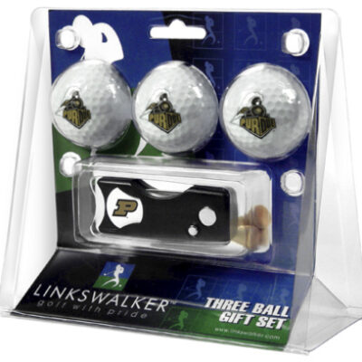 Purdue Boilermakers 3 Golf Ball Gift Pack with Spring Action Tool