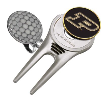 Purdue Boilermakers Divot Tool Hat Clip with Golf Ball Marker (Set of 2)