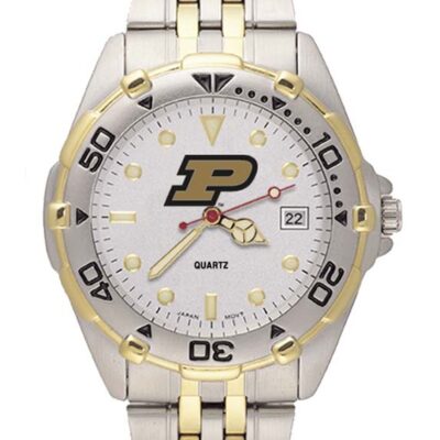 Purdue Boilermakers "P" All Star Watch with Stainless Steel Band - Men's