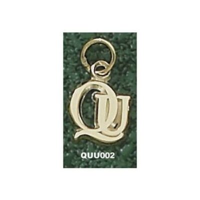 Quinnipiac Braves "QU" 3/8" Charm - 14KT Gold Jewelry