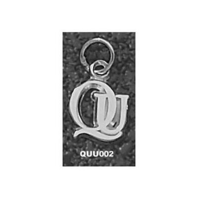 Quinnipiac Braves "QU" 3/8" Charm - Sterling Silver Jewelry