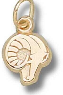 Rhode Island Anchormen "Rams Head" 3/8" Charm - 14KT Gold Jewelry