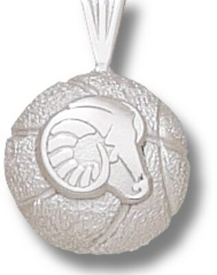 Rhode Island Anchormen "Rams Head Basketball" Pendant - Sterling Silver Jewelry