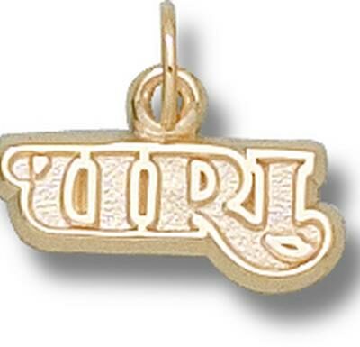 Rhode Island Anchormen "URI" 3/16" Charm - 10KT Gold Jewelry