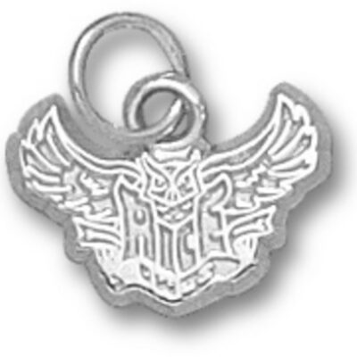 Rice Owls New "Rice Flying Owl" 3/8" Charm - Sterling Silver Jewelry