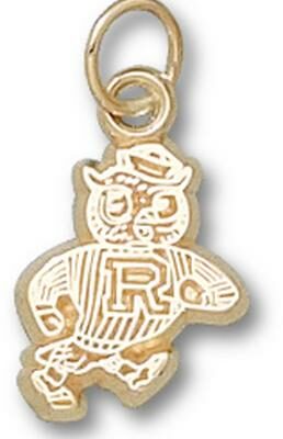 Rice Owls "Owl Mascot" 3/8" Charm - 10KT Gold Jewelry