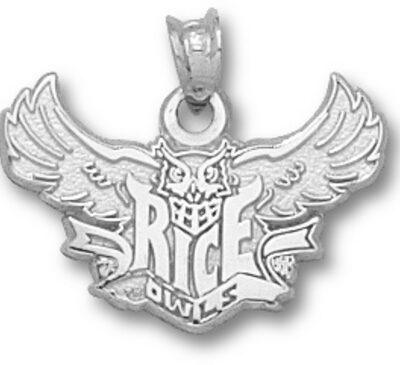 Rice Owls "Rice Flying Owl" Pendant - Sterling Silver Jewelry