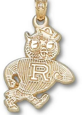 Rice Owls "Rice Owl Mascot" Pendant - 10KT Gold Jewelry