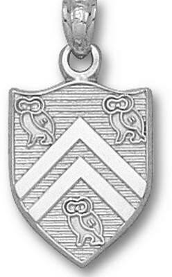 Rice Owls "Shield" Pendant - Sterling Silver Jewelry