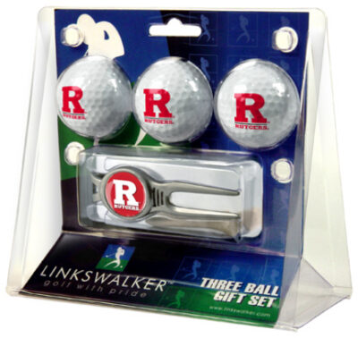 Rutgers Scarlet Knights 3 Ball Golf Gift Pack with Kool Tool