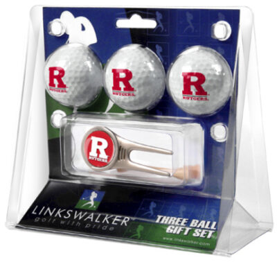 Rutgers Scarlet Knights 3 Golf Ball Gift Pack with Cap Tool