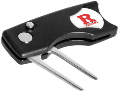 Rutgers Scarlet Knights Spring Action Divot Tool with Golf Ball Marker (Set of 2)